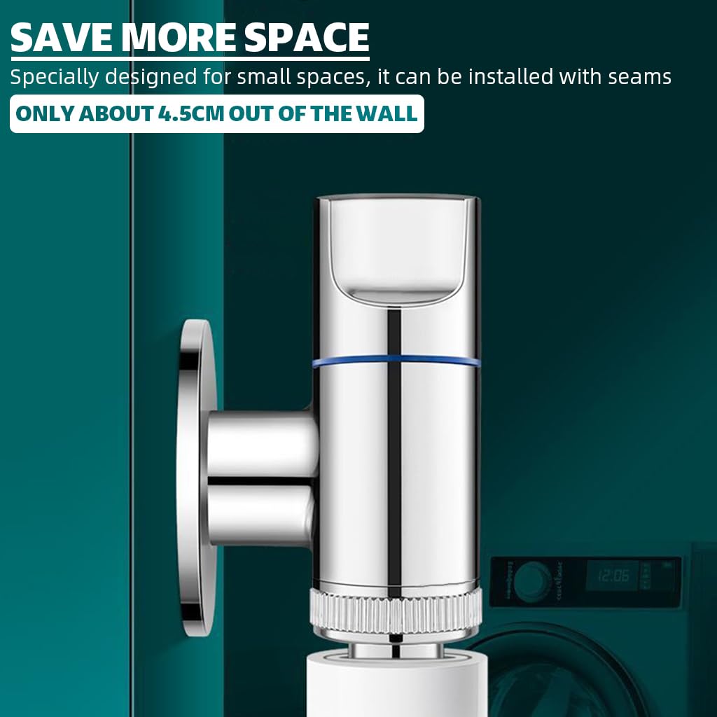 HASTHIP® Stainless Steel 3 in 1 Faucet Tap, 3-Way Angle Valve with Independent Controls, Universal 1/2 HASTHIP® Stainless Steel 3 in 1 Faucet Tap, 3-Way Angle Valve with Independent Controls, Universal 1/2